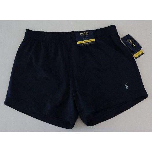 Polo Ralph Lauren PA04HR I7U Men's Sz L Blue Duos 2-in-1 Mesh Lounge Shorts - Picture 1 of 5